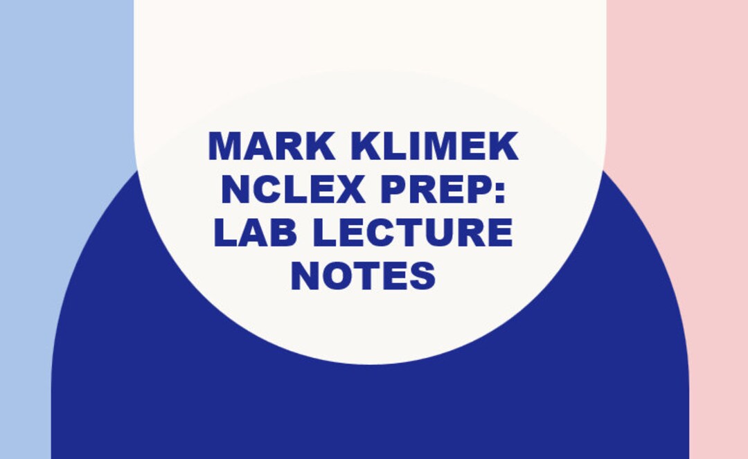 Mark Klimek Lab Lecture Notes Etsy
