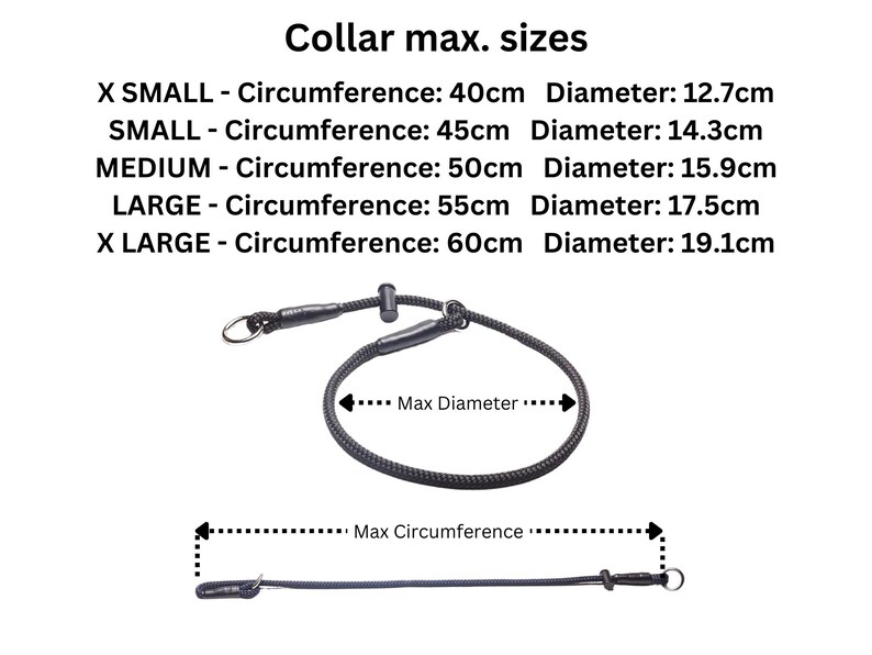 Slip Dog Training Collar, Choke Collar - 8mm PP Soft Rope, Snug Stopper image 10