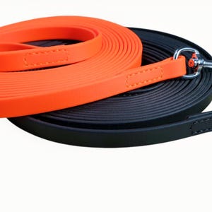 BioThane® Premium Long Line Dog Training Lead with handle 12mm (1/2&quot;) Hand-Stitched/10-50 Feet