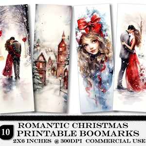 Christmas Printable Bookmarks, Cute Bookmark PNG, Christmas Printable, Unique Bookmark Bundle for Book lovers