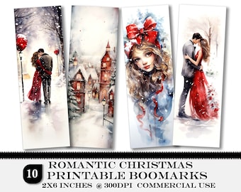Christmas Printable Bookmarks, Cute Bookmark PNG, Christmas Printable, Unique Bookmark Bundle for Book lovers