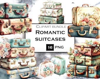 Luggage Clipart, Travel Clipart Bundle, Travel SVG, Summer Clipart, Commercial Use, Instant Digital Download