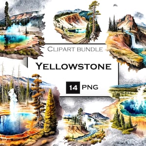 Yellowstone PNG Clipart Bundle for Nature Lovers