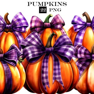 Watercolor Pumpkin Clipart: 22 PNG Files for Crafts (Digital Download)
