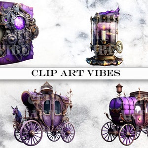 oyal Steampunk ClipArt, Watercolor Steampunk PNG, Victorian Clipart Bundle, Fantasy Clipart, Commercial Use, Instant Digital Download
