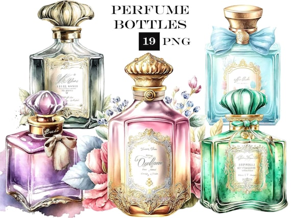 Vintage Perfume Bottle Clip Art