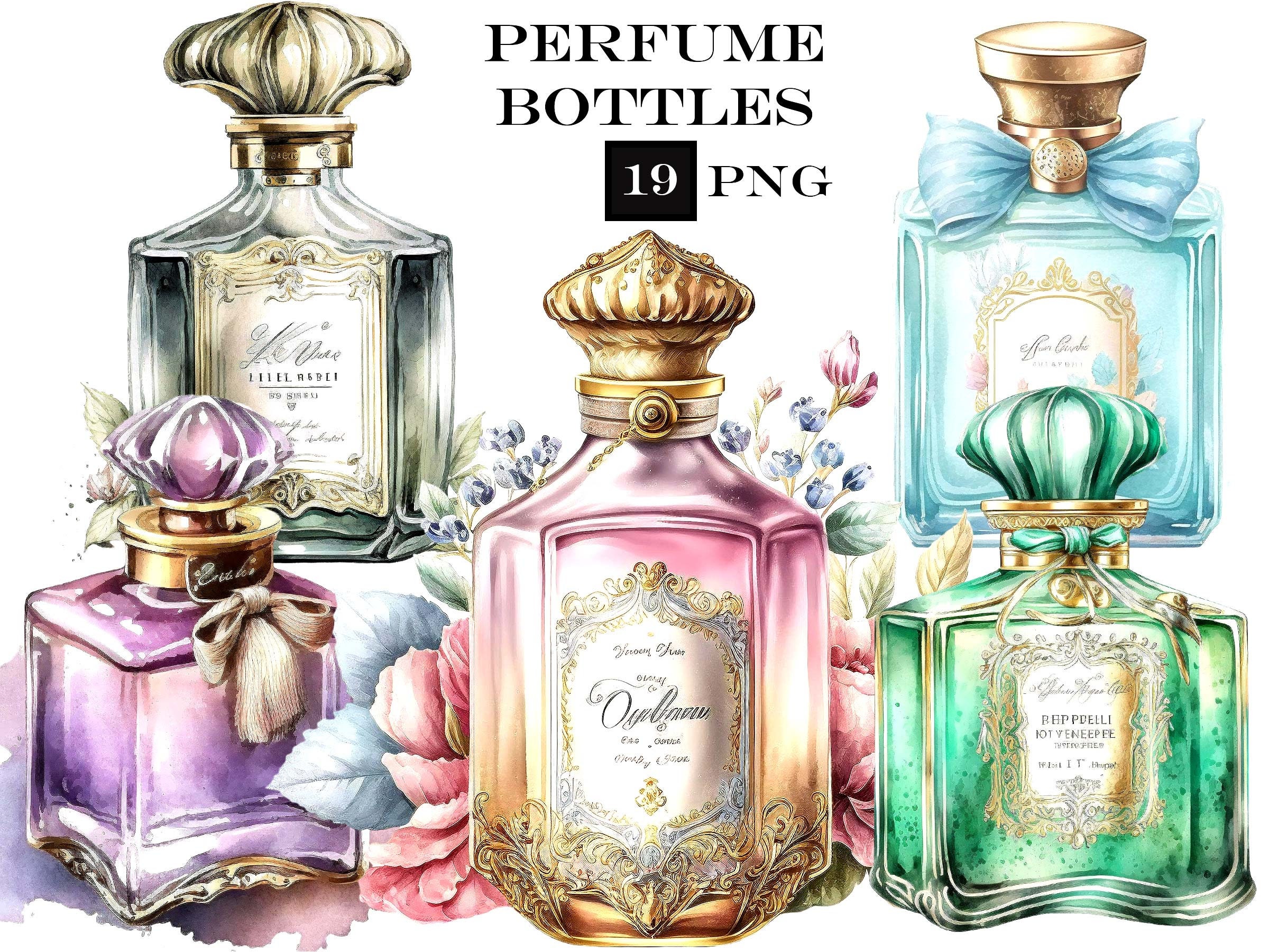 Perfume clip art - Etsy México, image size:2400x1800