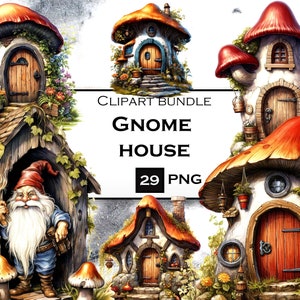 gnome house clipart scrapbook