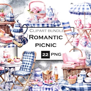 21 PNG Picnic Clipart Bundle, Farmhouse Clip Art PNG Bundle, Summer Clipart, Beach Clipart Bundle, Instant Digital Download