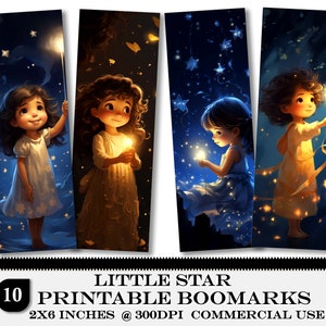 Printable Bookmarks Bundle - Little Star Design, Bookmark PNG, High ...
