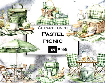 Paquete de imágenes prediseñadas de picnic PNG de 14, paquete PNG de imágenes prediseñadas de granja, imágenes prediseñadas de verano, paquete de imágenes prediseñadas de playa, descarga digital instantánea