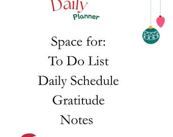 Dagelijkse kerstplanner (afdrukbaar)