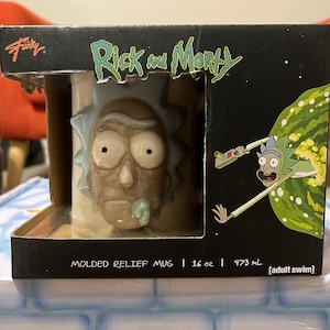NIB! Rick & Morty Molded Relief Mug (16oz)