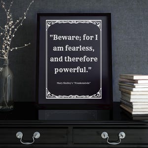 Mary Shelley Frankenstein Quote Wall Art Digital Home Decor