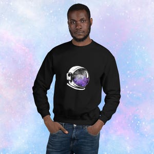 Asexual Pride Flag Astro Galaxy Crew Neck Sweatshirt