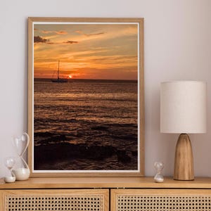 Evening Sunset in Cozumel / Island Beach View in Mexico / Digital Wall Art PDF