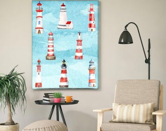 Watercolor Lighthouses Wall Art Instant Download Digital Decor - Etsy