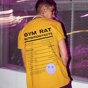 Oversize Gymrat Nutrition Facts