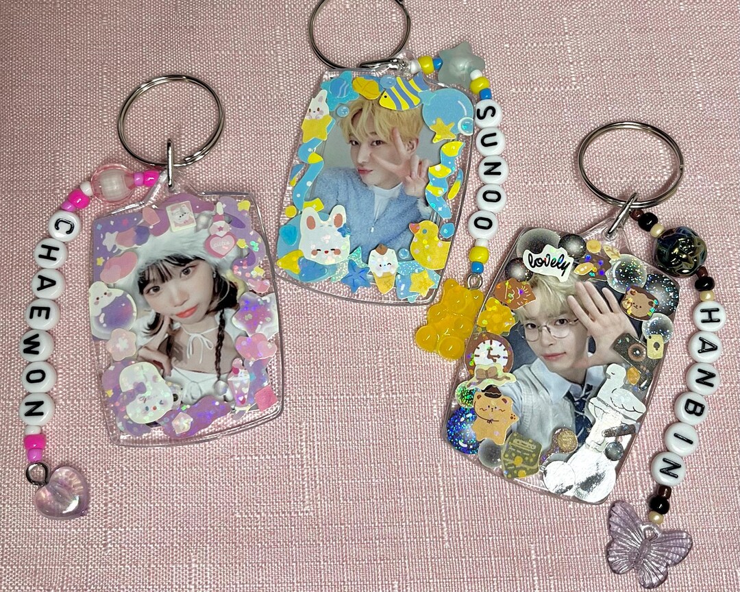 Idol Keychains Custom Kpop Idol Decorated Keychain - Etsy