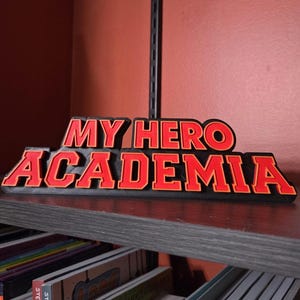 My Hero Academia inoffizielle 3D gedrucktes Logo Zeichen, Anime Schreibtisch Dekor, Regal Dekoration, Manga Display