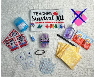 Teacher Survival Kit, Practical Back To School, Christmas gift for her, Emergency Supply Kit For Teachers, Appreciation Gift, Care Package