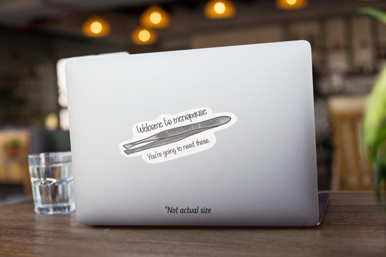 Welcome to menopause, you're going to need these sticker, Adult humor, relatable, funny, moody trendy water resistant handmade decal image 5
