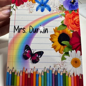 Custom To-Do List Notepad, personalized Teacher Gift, Cute Office Desk Accessory,Vinyl Cover Stationery,Christmas gift idea,stocking stuffer