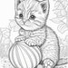 Kitten Coloring Pages - Etsy