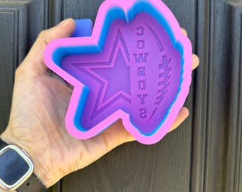Star Football Team Freshie Mold, Game Day Sports Mold, Texas Inspired Freshie Mold, Silicone Mold for Football Fans, Football Freshie Mold