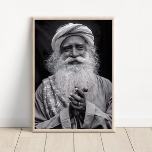 Sadhguru Wall Art, Sadhguru , Sadhguru Picture , Isha Yoga, Poster Print, Canvas