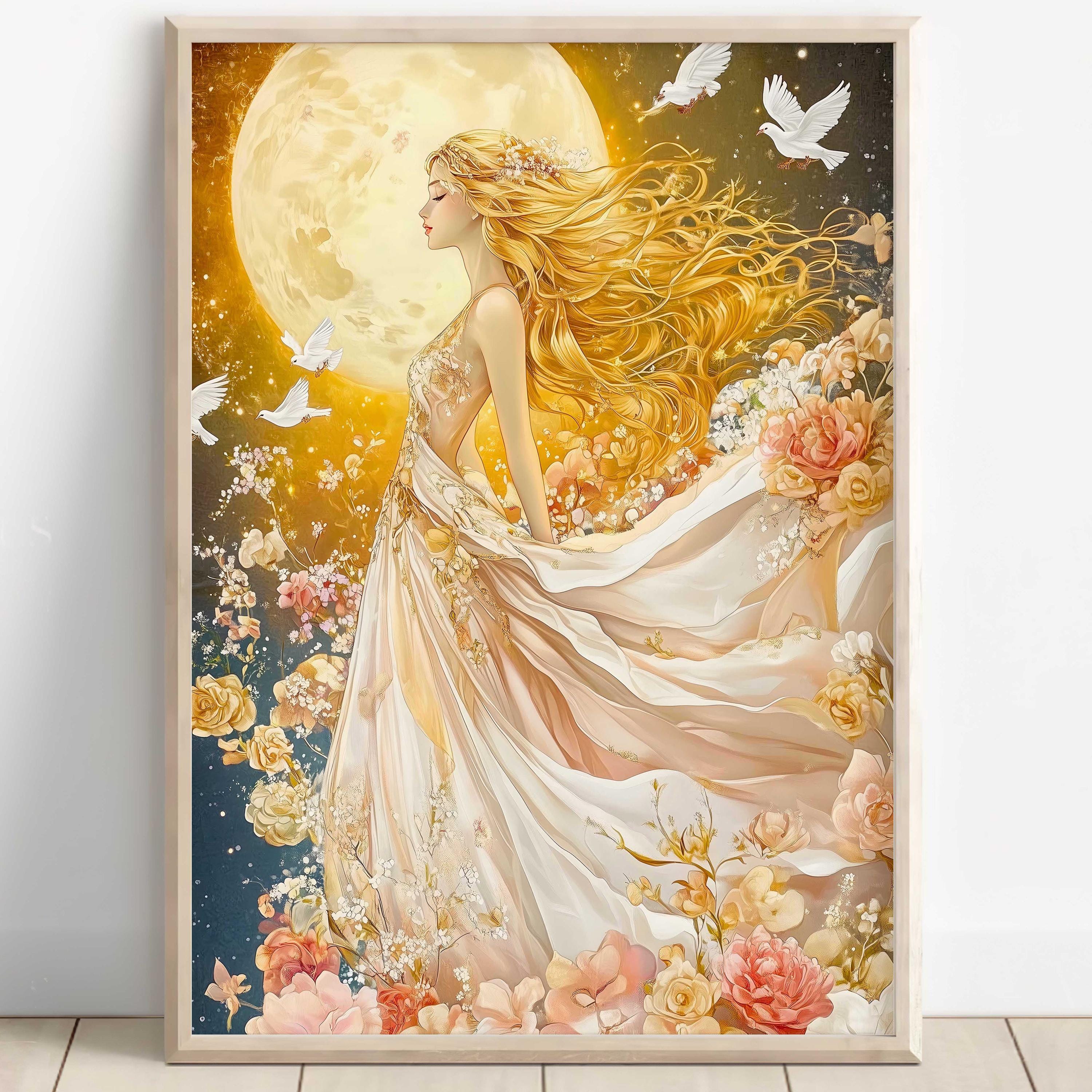 Aphrodite Wall Art, Greek Goddess of Beauty Print, Divine Feminine ...