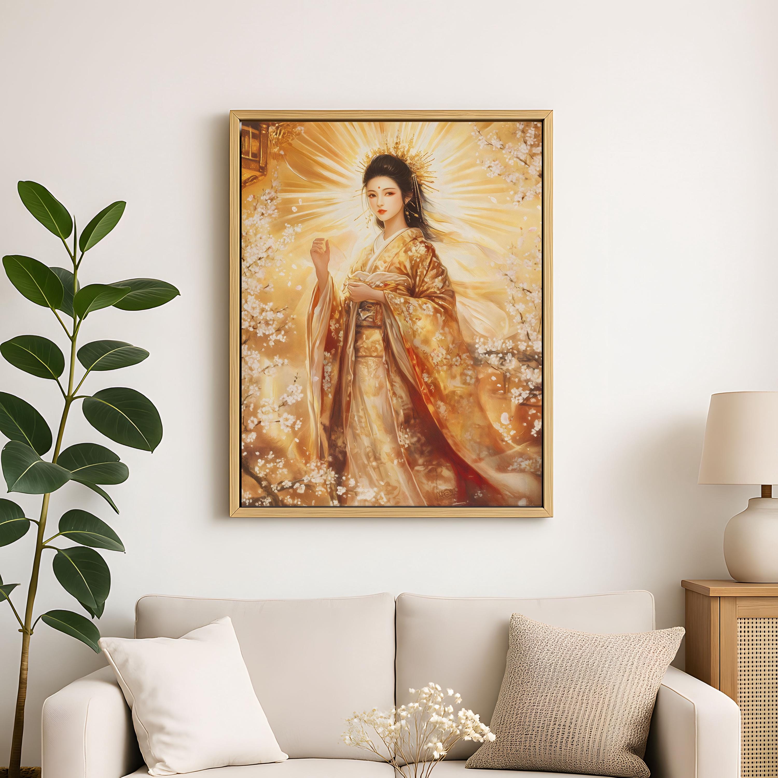 Amaterasu Print, Amaterasu Art, Amaterasu Goddess, Japanese Sun Goddess ...