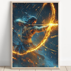 Ram Art, Lord Rama, Hindu God Wall Art, Ram, Rama,Indian God, Poster Print, Canvas Print