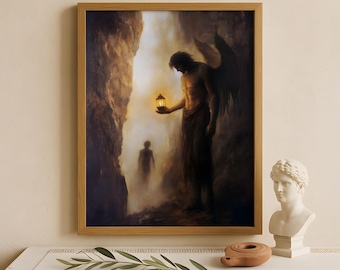 Hermes Wall Art, God of Messenger, commerce, and thieves, Greek gods poster, Greek god decor, Greek gods wall art, Greek god Hermes art