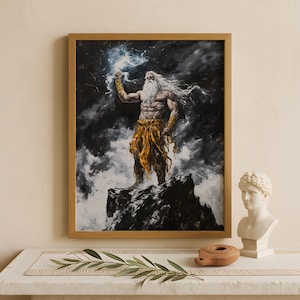 Zeus Wall Art, King of the gods, Greek gods poster, Greek god decor, Greek gods wall art, Greek mythology, Greek god Zeus art