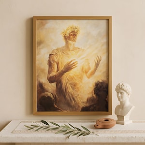 Apollo Wall Art, God of the sun, music, poetry, and prophecy, Greek gods poster, Greek god decor, Greek gods wall art, Greek god Apollo art