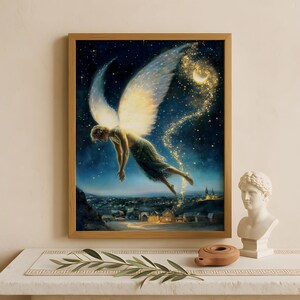 Hypnos Wall Art, God of Sleep, Greek gods poster, Greek god decor, Greek gods wall art, Greek mythology, Greek God Hypnos art