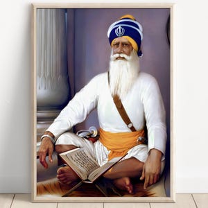 Sikh Art | Baba Deep Singh | Vintage Art | Print | Canvas