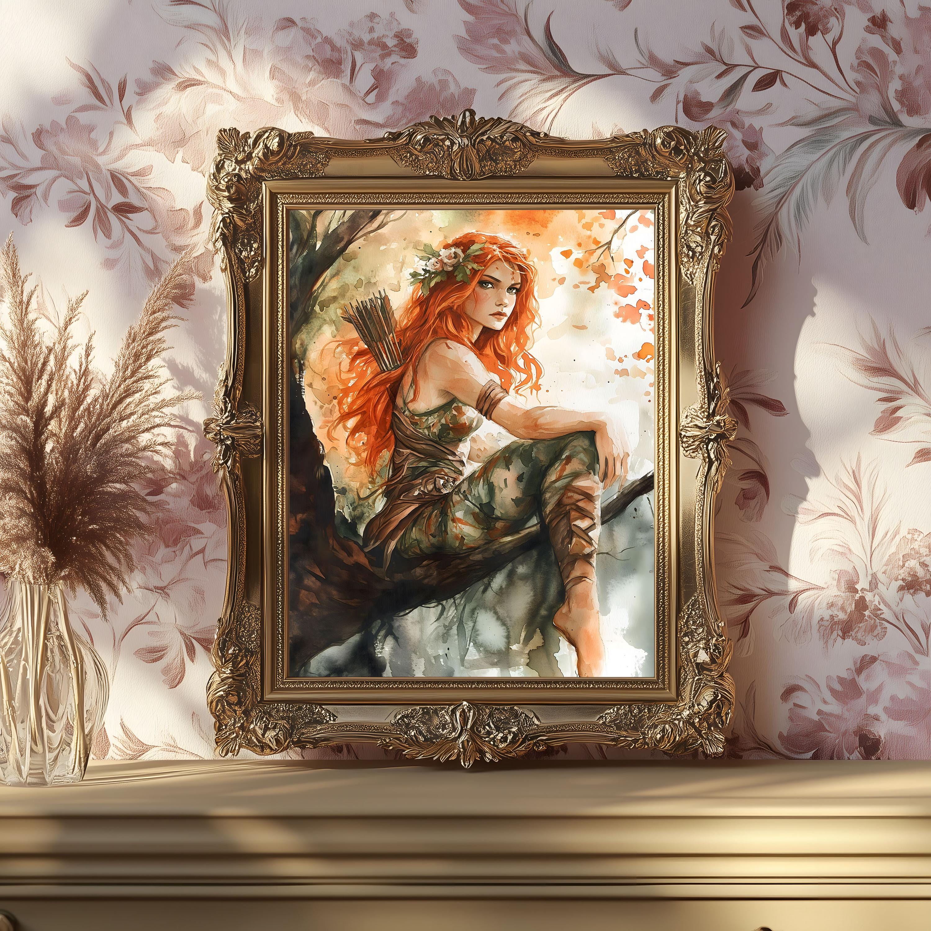 Artemis Leinwandposter - Griechische Göttin Der Jagd Als Wanddekoration 60x90 Cm