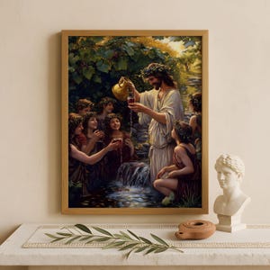 Dionysus Wall Art, God of wine, festivity, and theater, Greek gods poster, Greek god decor, Greek gods wall art, Greek god Dionysus art