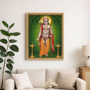 Ram, Rama, Lord Ram, Hindu God, Hindu God Wall Art, Indian God, Canvas ...