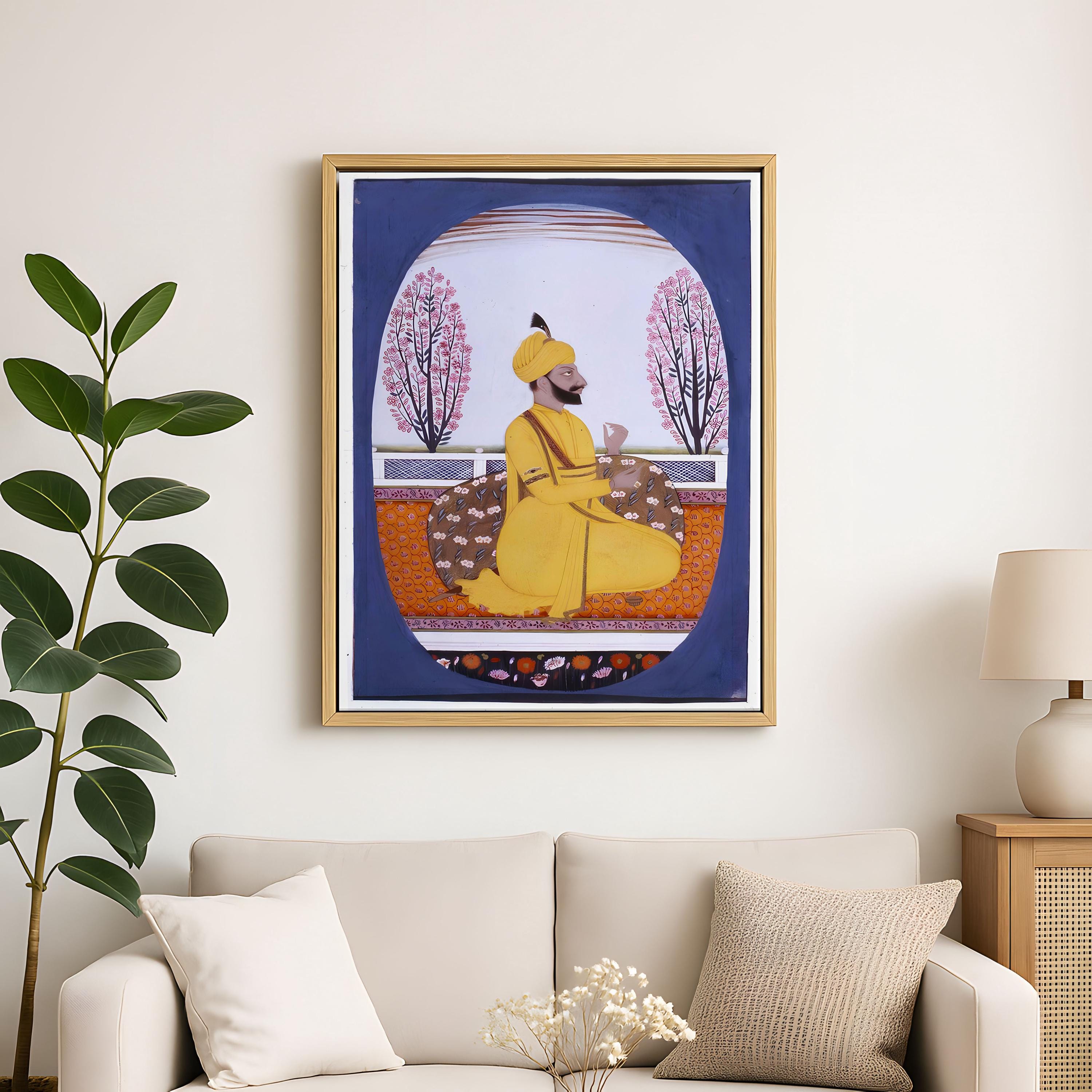 Sikh Art | Raja Amar Singh of Patiala | Sikh King| Vintage Art Painting ...