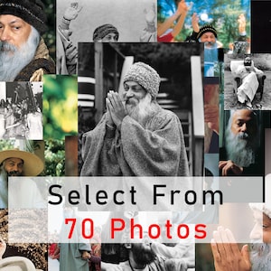 Imagem de Osho, Osho, Osho Bhagwan, Acharya Rajneesh, Guru Espiritual, Impressão de Pôster, Tela