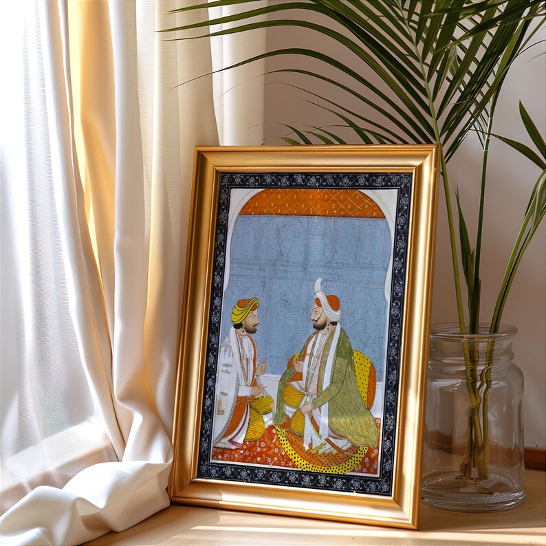 Sikh Art | Raja Ranbir Singh of Jammu and Kashmir Seated Against a ...