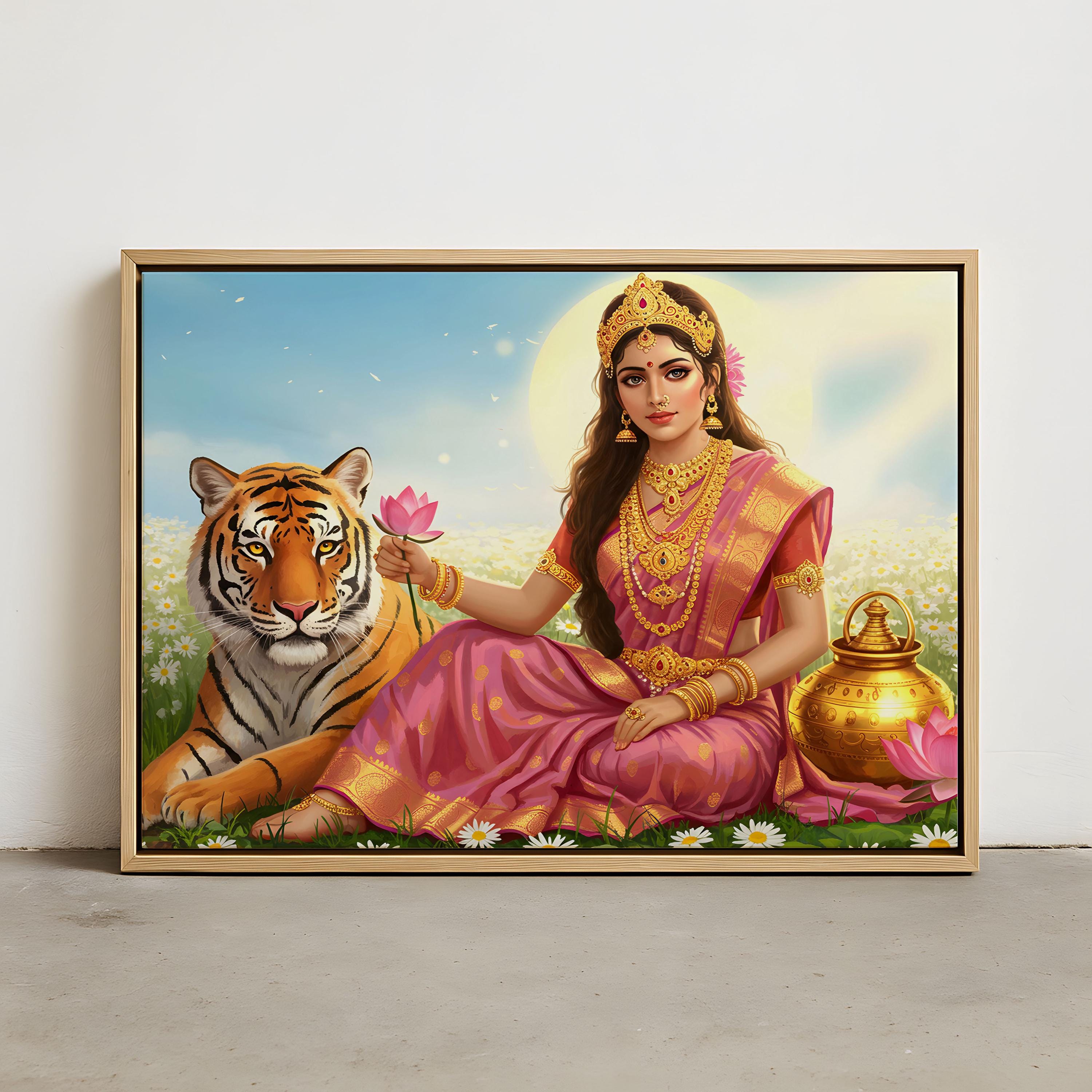 ドゥルガー女神 ドゥルガー、女神ドゥルガー、ドゥルガーアート、ドゥルガー絵画