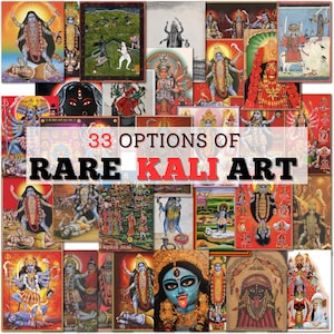 Kali Wall Art – Fierce Hindu Goddess of Time and Power | Maa Kali Poster or Canvas | Spiritual Decor for Temple, Home, or Meditation