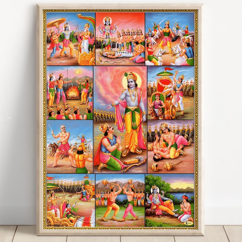 Krishna and Arjun, Mahabharat, Geeta, Krishna Painting, Krishna Art ...