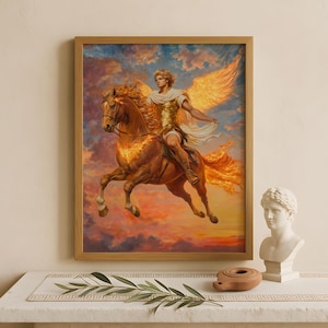 Apollo Wall Art, God of the sun, music, poetry, and prophecy, Greek gods poster, Greek god decor, Greek gods wall art, Greek god Apollo art