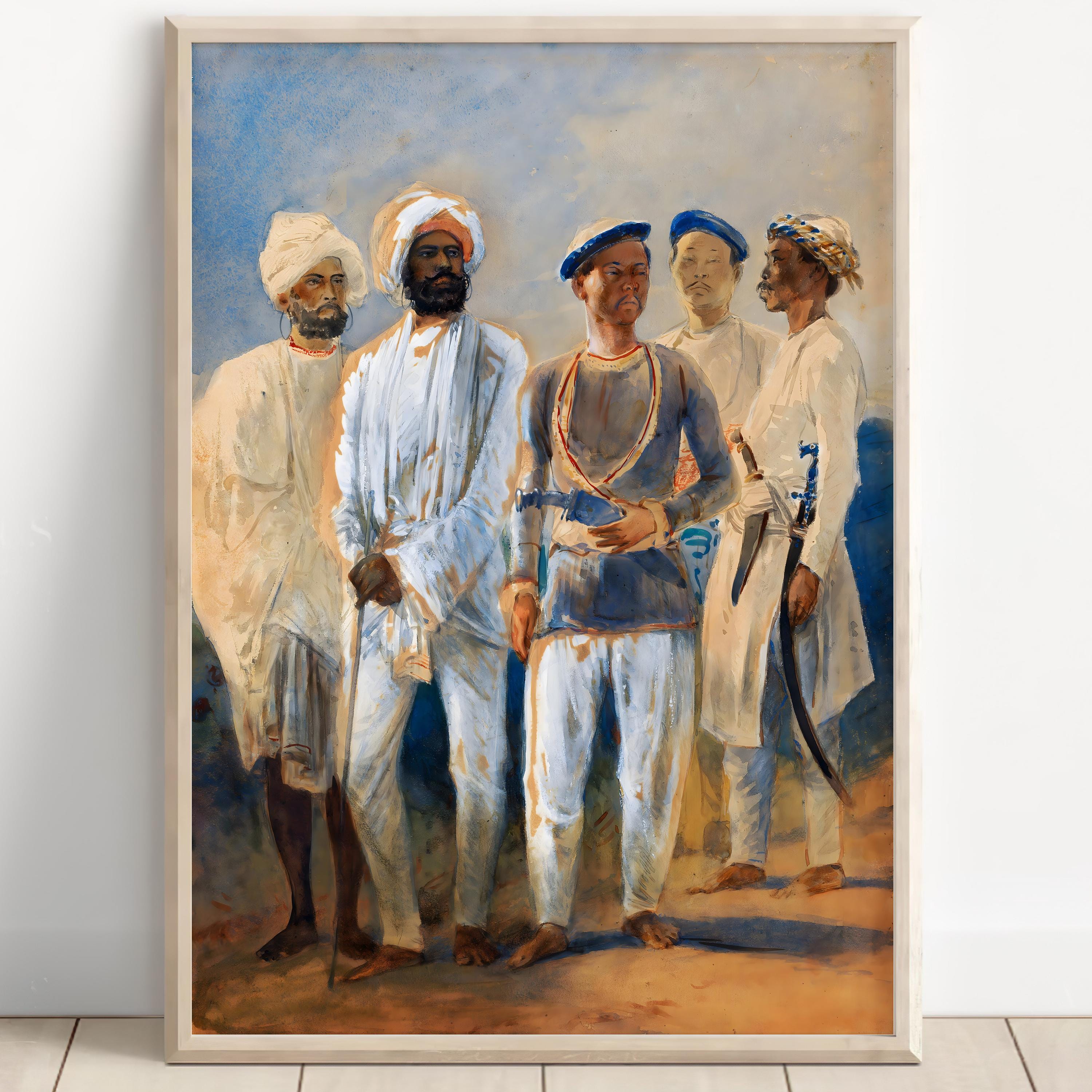 シク教徒とグルカ兵の絵画 | 植民地時代のインド戦士アート | 歴史遺産