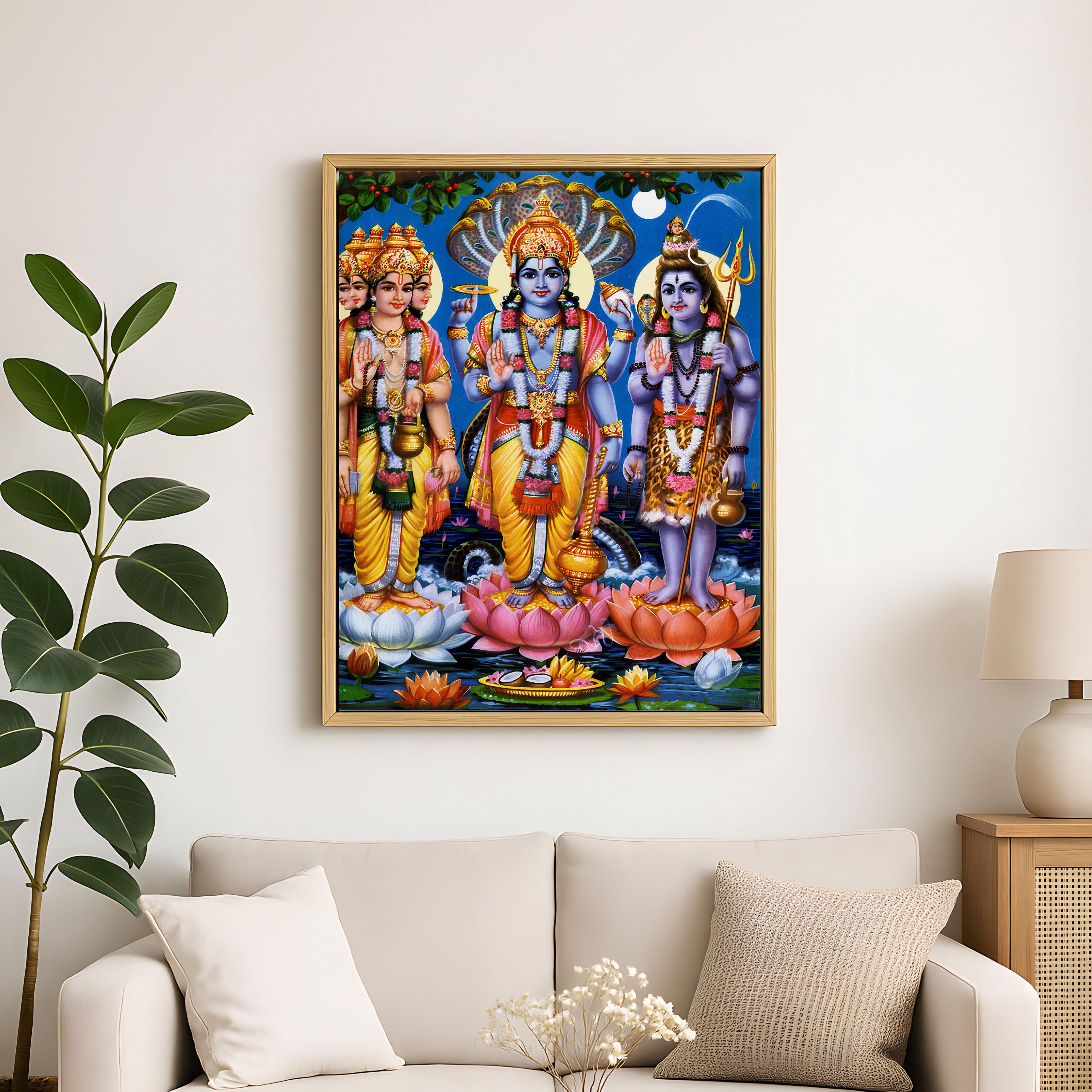 ヴィシュヌ、ブラフマー、シヴァ、聖なる三位一体、ヒンドゥー教の神の